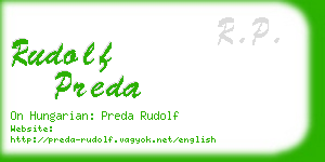 rudolf preda business card